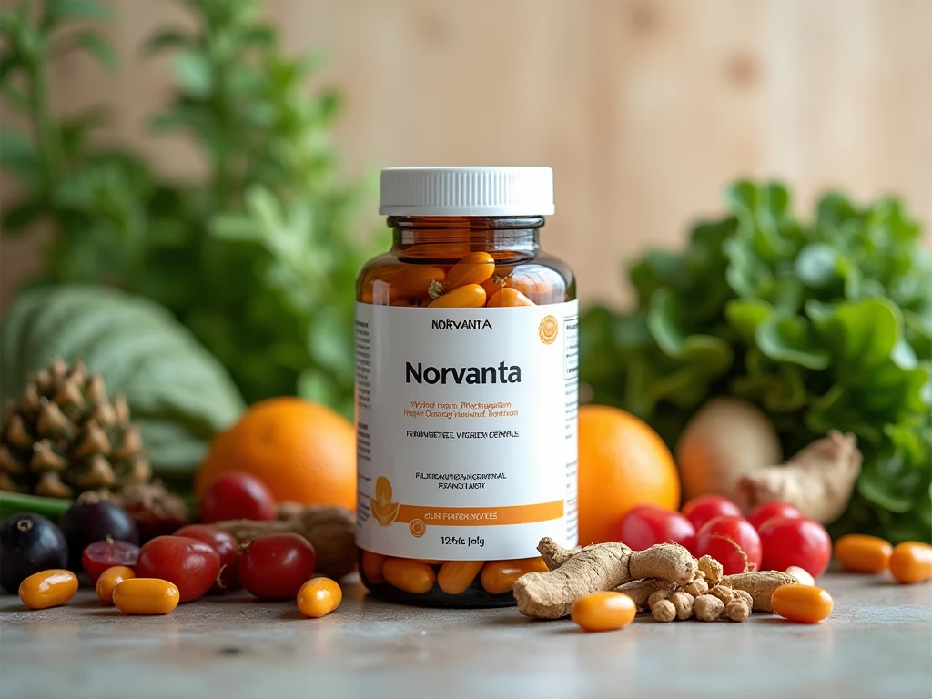Norvanta supplement packaging and bottle